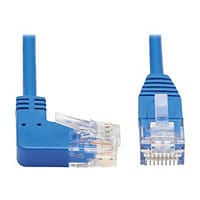 Eaton Tripp Lite Series Right-Angle Cat6 Gigabit Molded Slim UTP Ethernet Cable (RJ45 Right-Angle M to RJ45 M), Blue, 15
