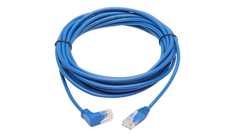 Tripp Lite Cat6 Ethernet Cable Up Angled UTP Slim Molded M/M RJ45 Blue 15ft