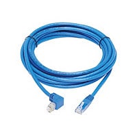 Tripp Lite Down-Angle Cat6 Gigabit Molded UTP Ethernet Cable (RJ45 Right-Angle Down M to RJ45 M), Blue, 15 ft. - patch