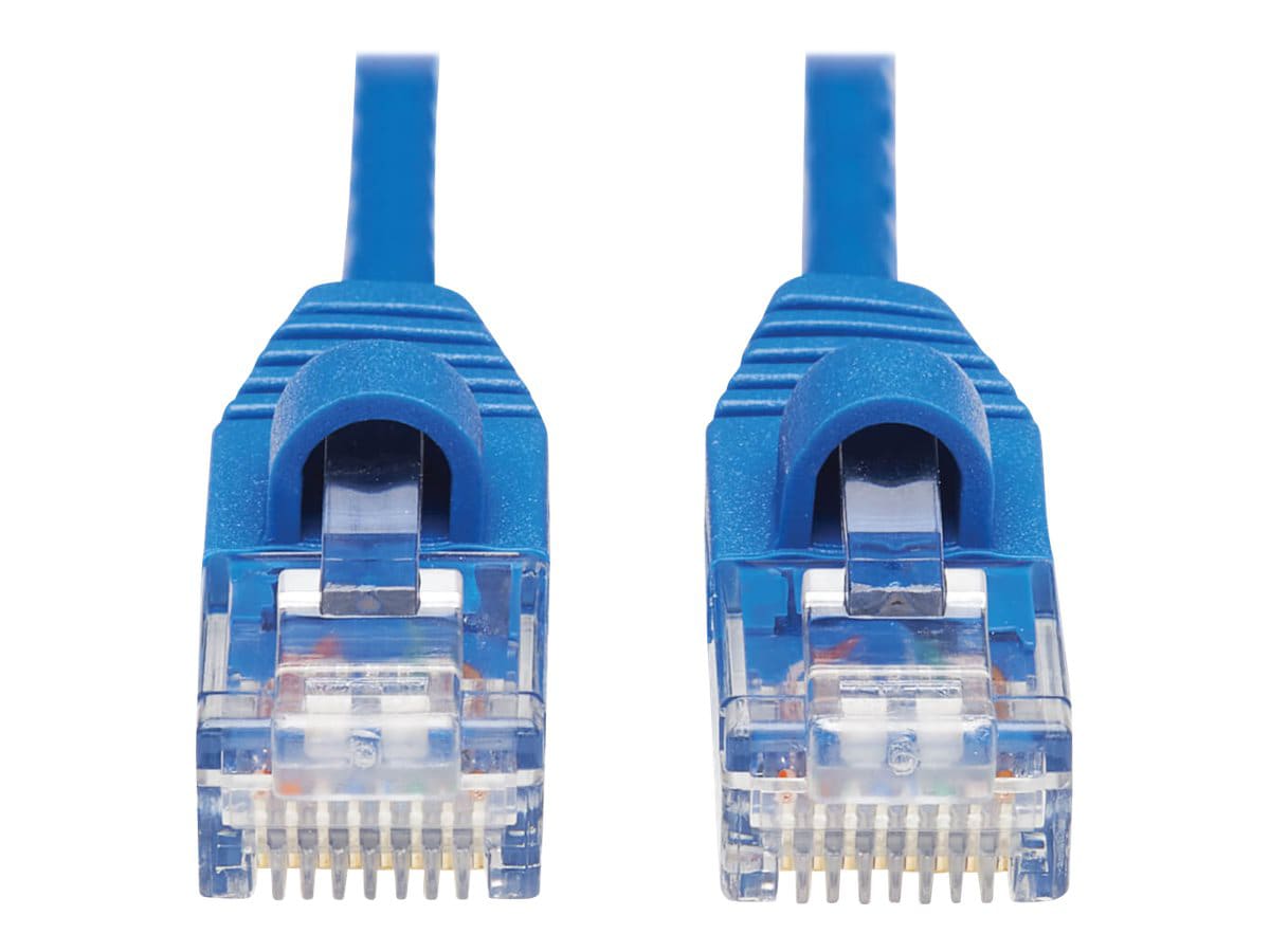 Eaton Tripp Lite Series Cat6a 10G Snagless Molded Slim UTP Ethernet Cable (RJ45 M/M), Blue, 10 ft. (3.05 m) - patch