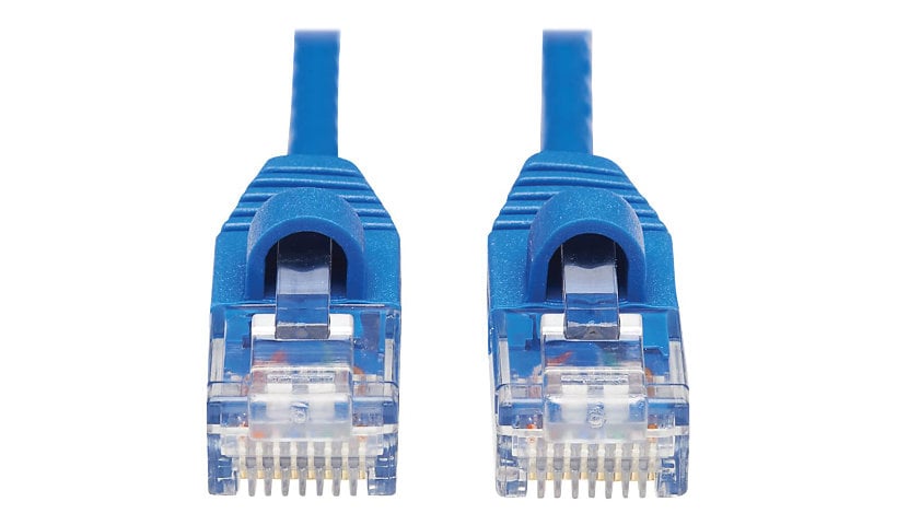 Eaton Tripp Lite Series Cat6a 10G Snagless Molded Slim UTP Ethernet Cable (RJ45 M/M), Blue, 10 ft. (3.05 m) - patch