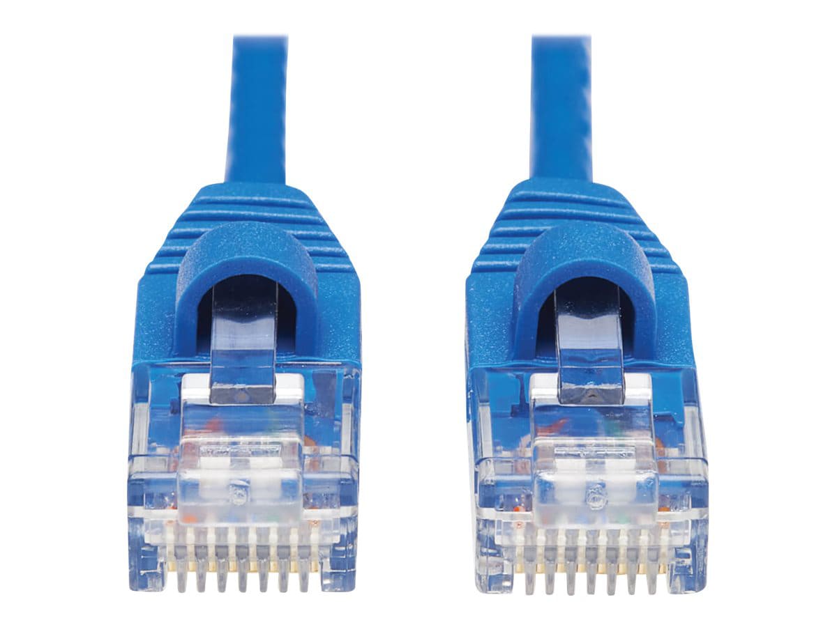 Eaton Tripp Lite Series Cat6a 10G Snagless Molded Slim UTP Ethernet Cable (RJ45 M/M), Blue, 20 ft. (6.09 m) - patch