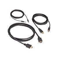 Tripp Lite HDMI KVM Cable Kit - 4K HDMI, USB 2.0, 3.5 mm Audio (M/M), Black, 6 ft. - video / audio / data cable kit -