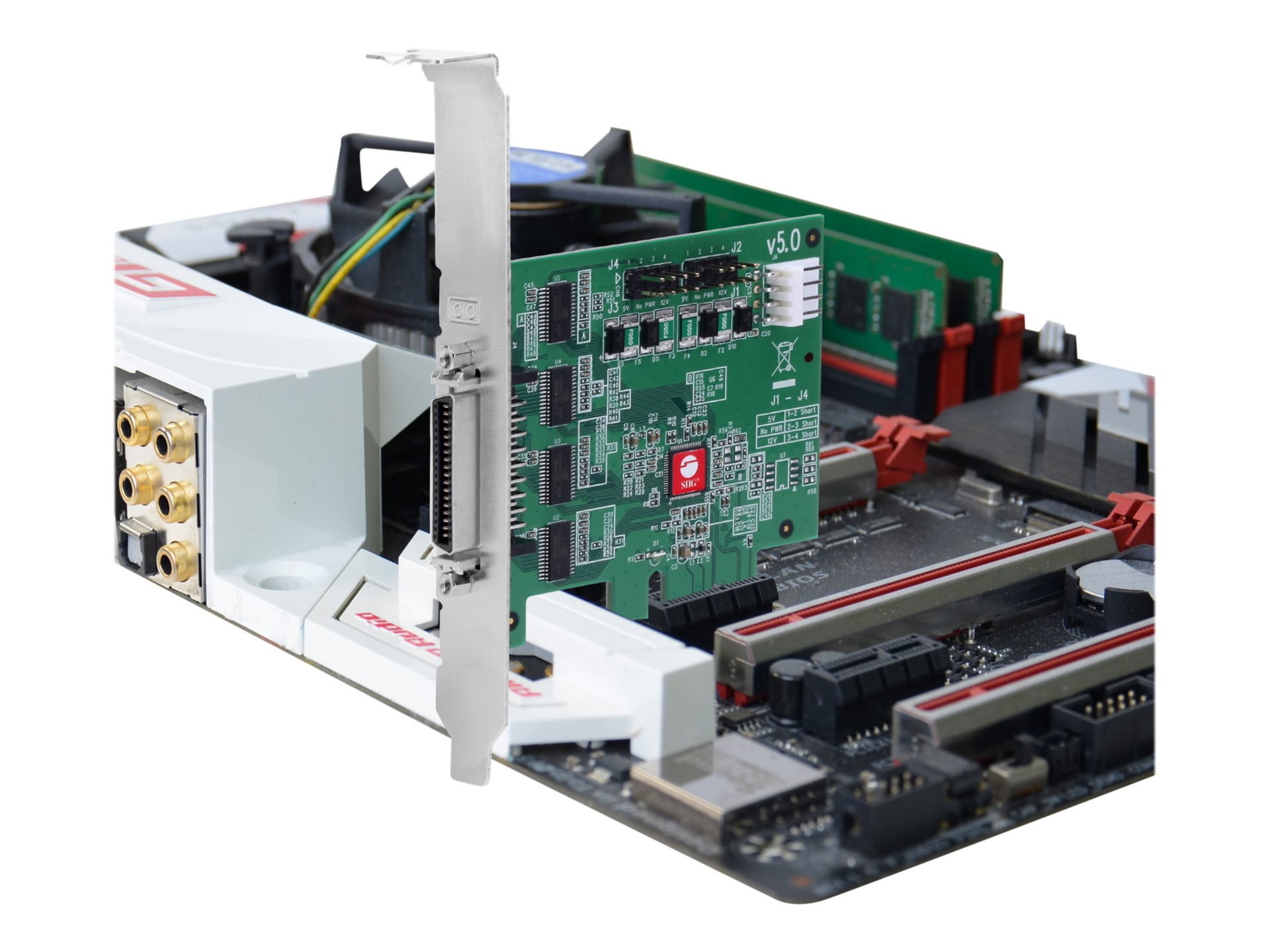 SIIG DP CyberSerial 4S PCIe - serial adapter - PCIe - RS-232 x 4 - TAA Comp