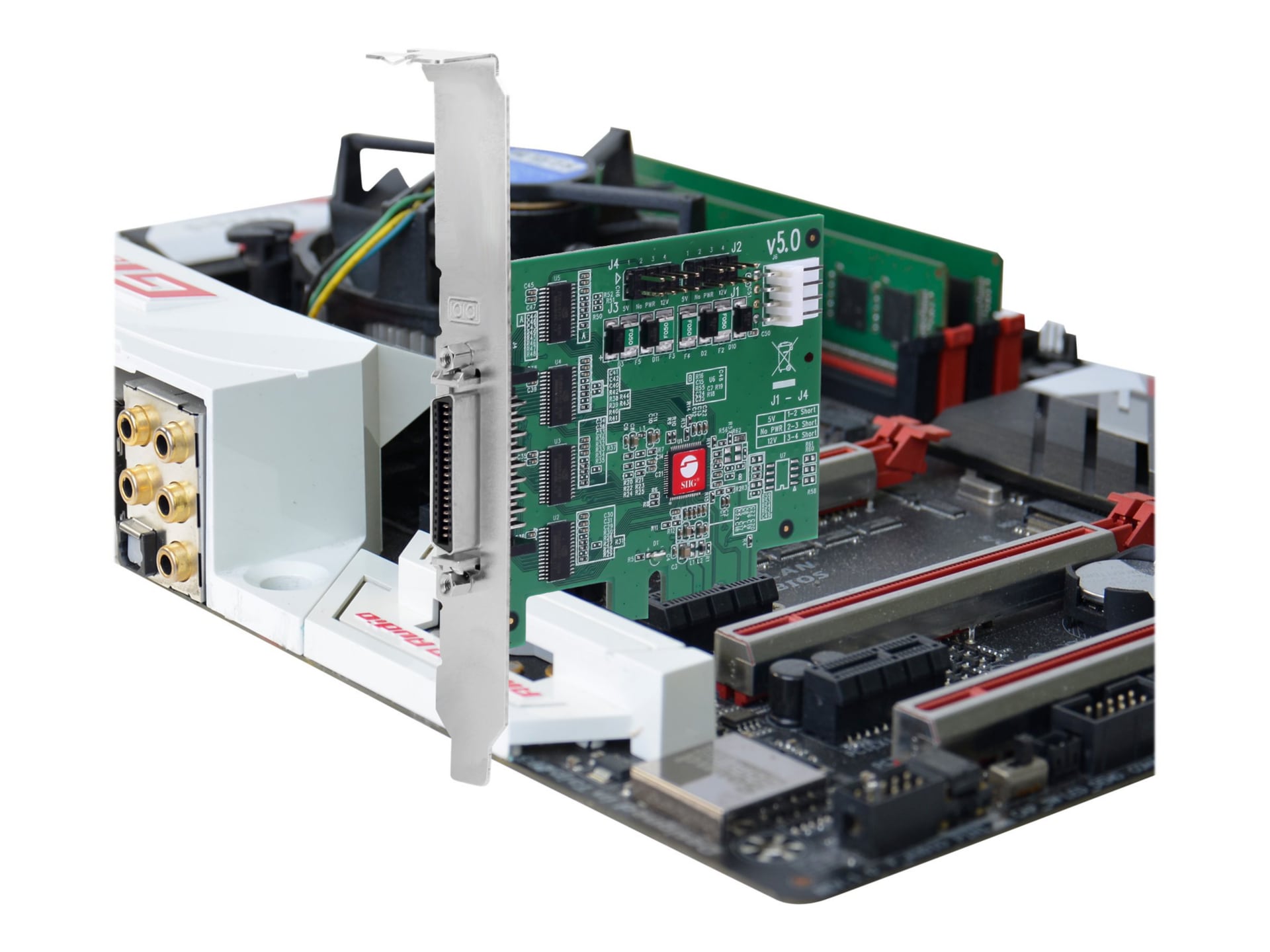 SIIG DP CyberSerial 4S PCIe - serial adapter - PCIe - RS-232 x 4 - TAA  Compliant