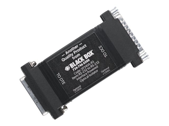 Black Box High-Speed Opto Isolator - RS-232, DB25 Male to DB25 Female