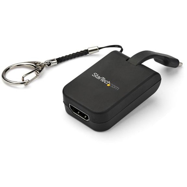 StarTech.com Compact USB C to HDMI Adapter - 4K 30Hz USB Type-C to HDMI Video Display Converter w/ Keychain Ring