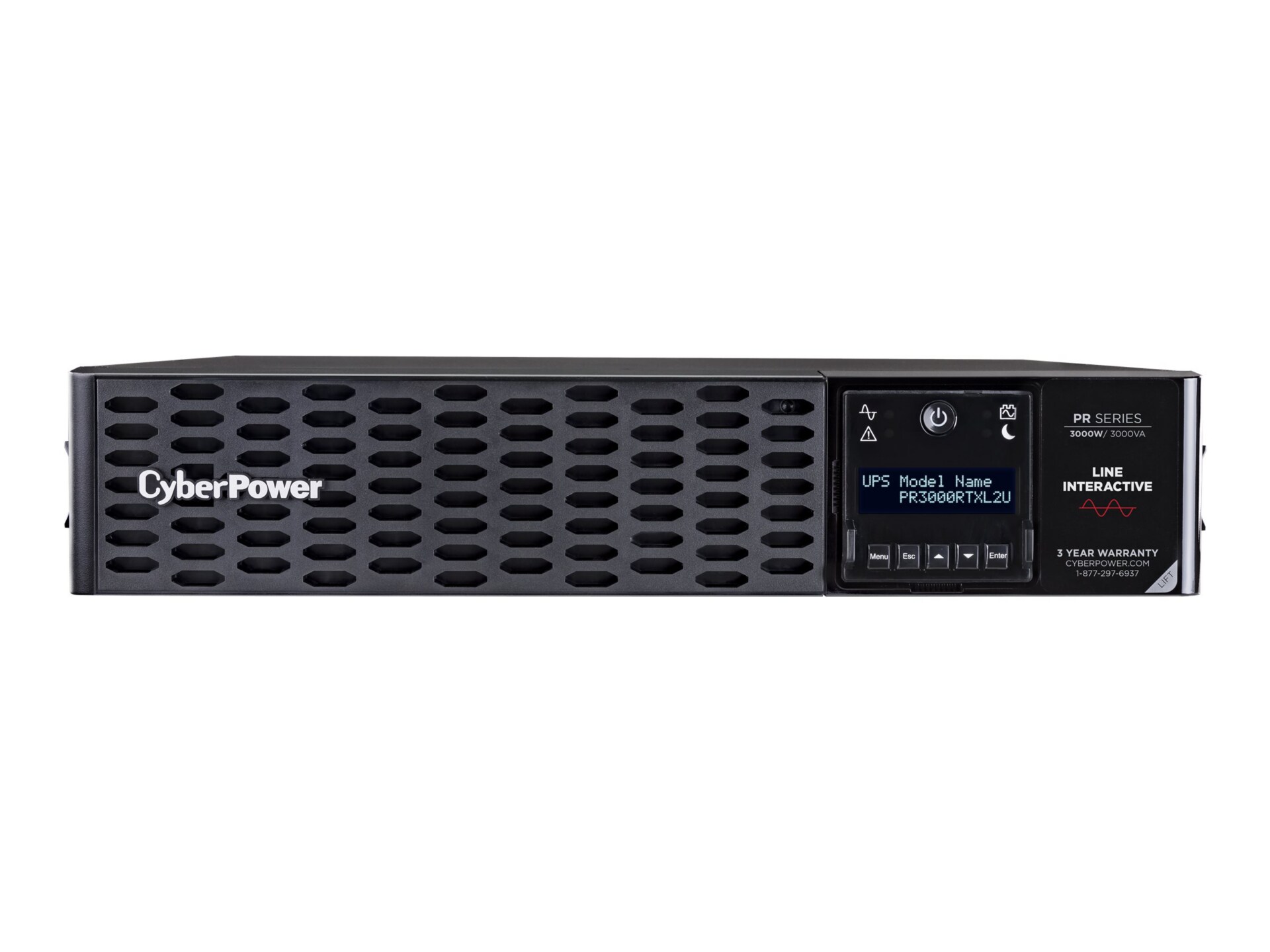 CyberPower Smart App Sinewave PR3000RTXL2U - UPS - 3000 Watt - 3000 VA