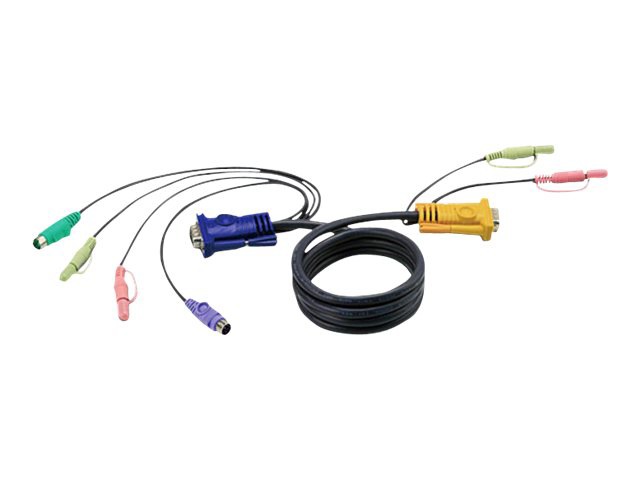 ATEN 10 ft Premium PS/2 KVM Cable With Audio for CS1758
