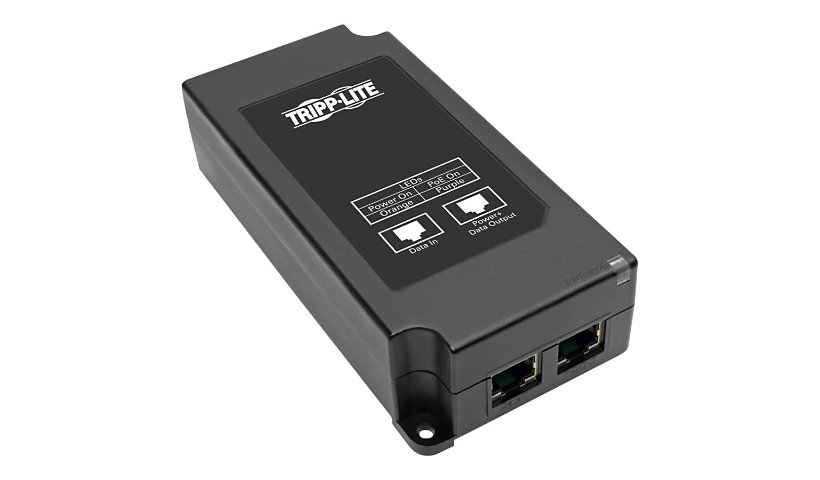 Tripp Lite Gigabit Midspan PoE+ Injector Active IEEE 802.3at/802.3af 1-Port