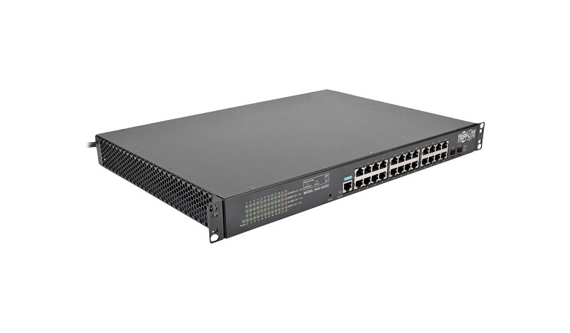 Commutateur Ethernet Tripp Lite à 24 ports Gigabit L2 géré avec 12 prises PDU 120 V