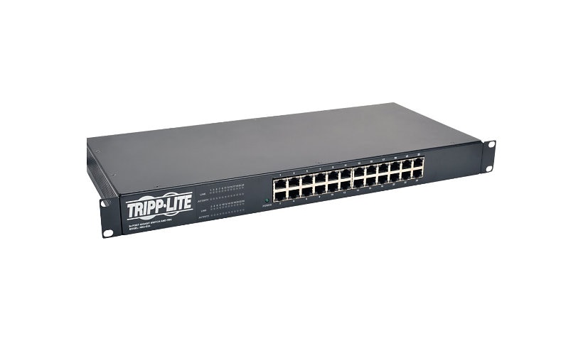 Tripp Lite 24 Port Gigabit Ethernet Switch with 12 Outlet PDU 1U