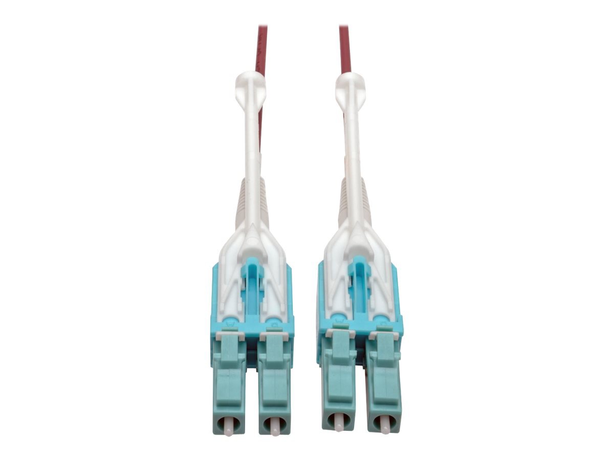 Eaton Tripp Lite Series 10G Duplex Multimode 50/125 OM4 LSZH Fiber Optic Cable (LC/LC), Push/Pull Tabs, Magenta, 6 m -