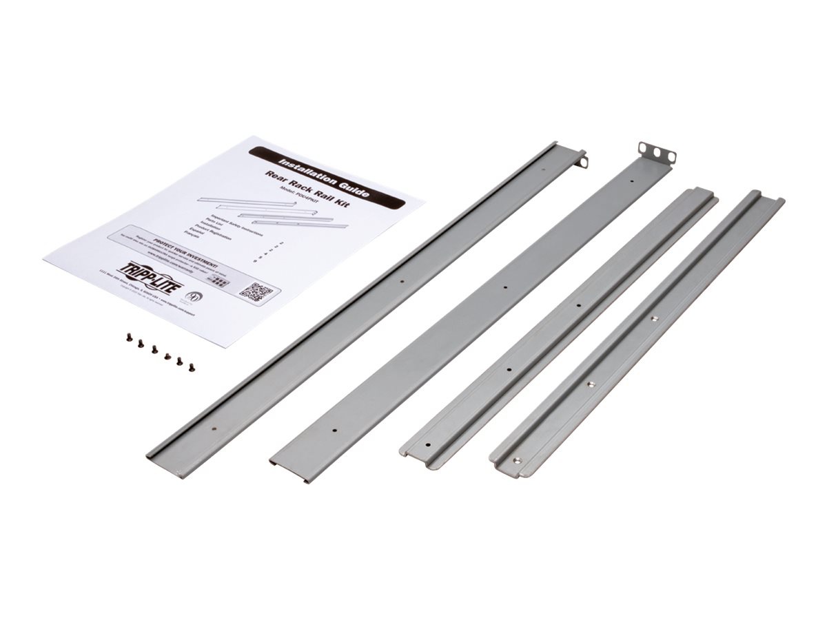 Tripp Lite PDU Rear Support Rail Kit 1U ATS PDUS Mounted 4Post & Enclosures - rack rail kit - 1U