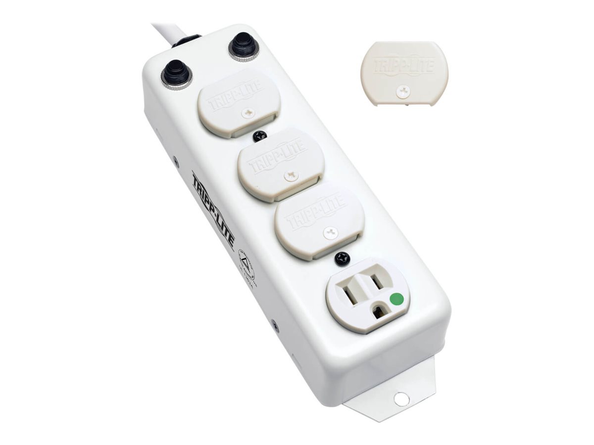 Tripp Lite Safe-IT Power Strip Medical 120V 4 Outlet UL1363A 15ft RA Cord