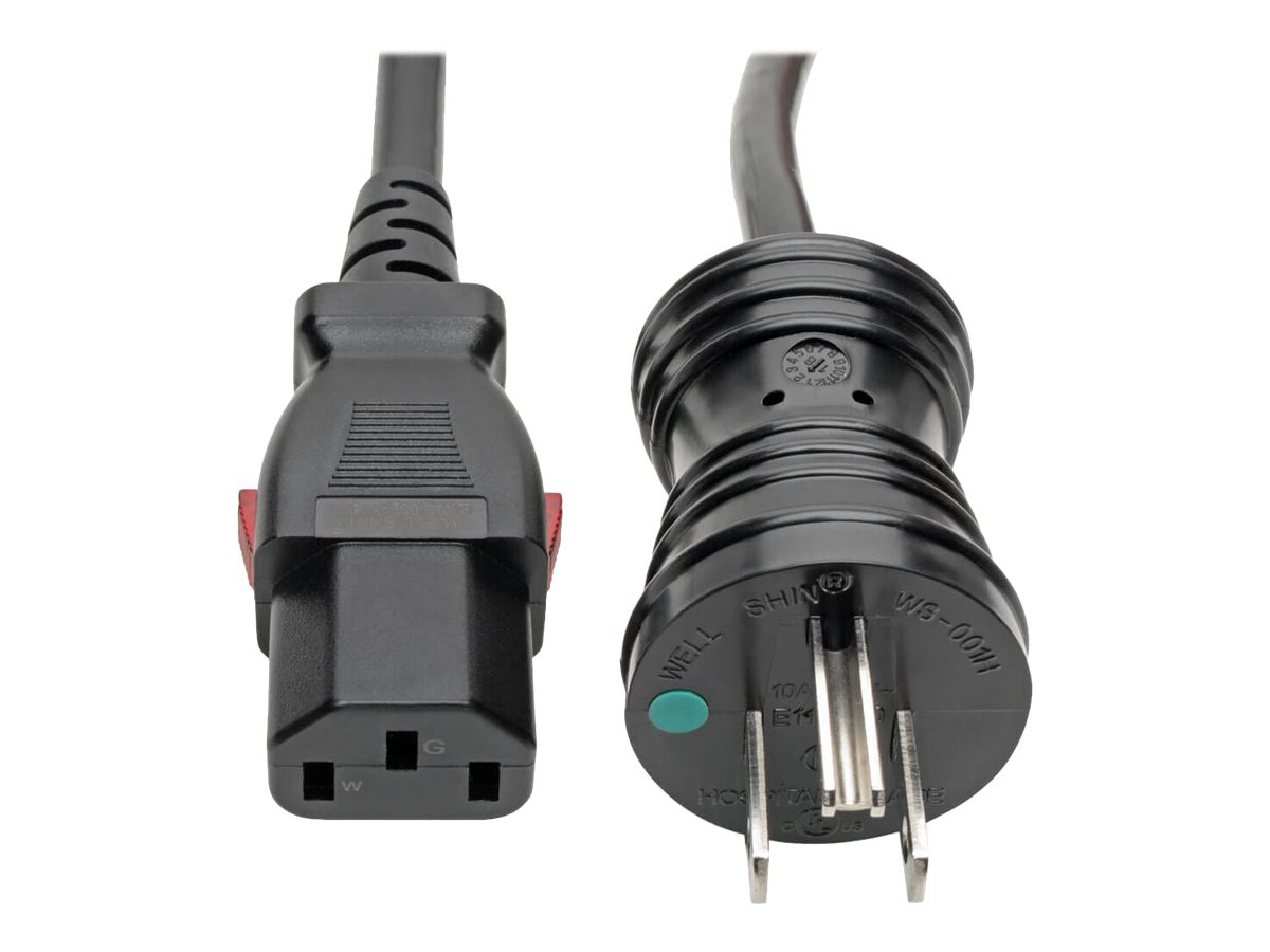 Eaton Tripp Lite Series Hospital-Grade Power Cord, NEMA 5-15P to Locking IE