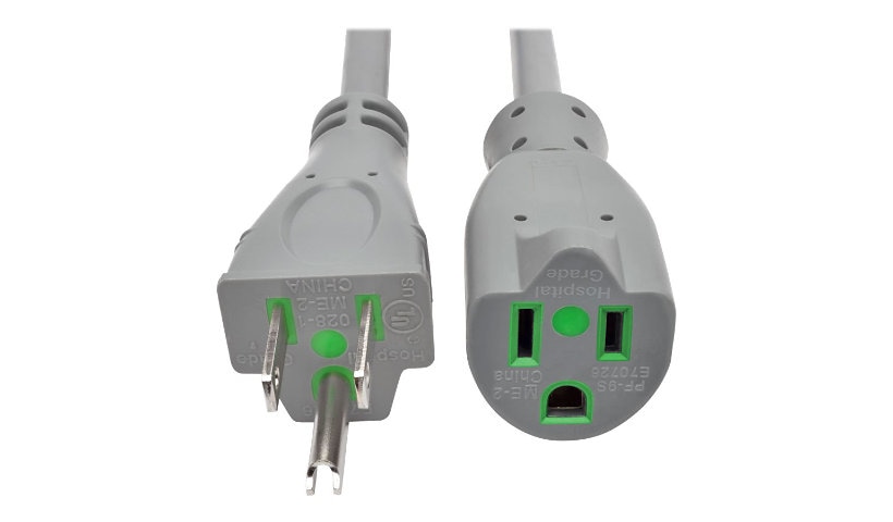 Eaton Tripp Lite Series Hospital-Grade Extension Cord, NEMA 5-15P to NEMA 5-15R - Green Dot, 15A, 125V, 14 AWG, 6 ft.