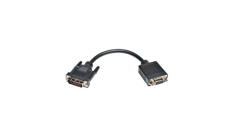 Eaton Tripp Lite Series DVI to VGA Adapter Cable (DVI-I Dual-Link to HD15 M/F), 8 in. (20.3 cm) - display adapter - 20