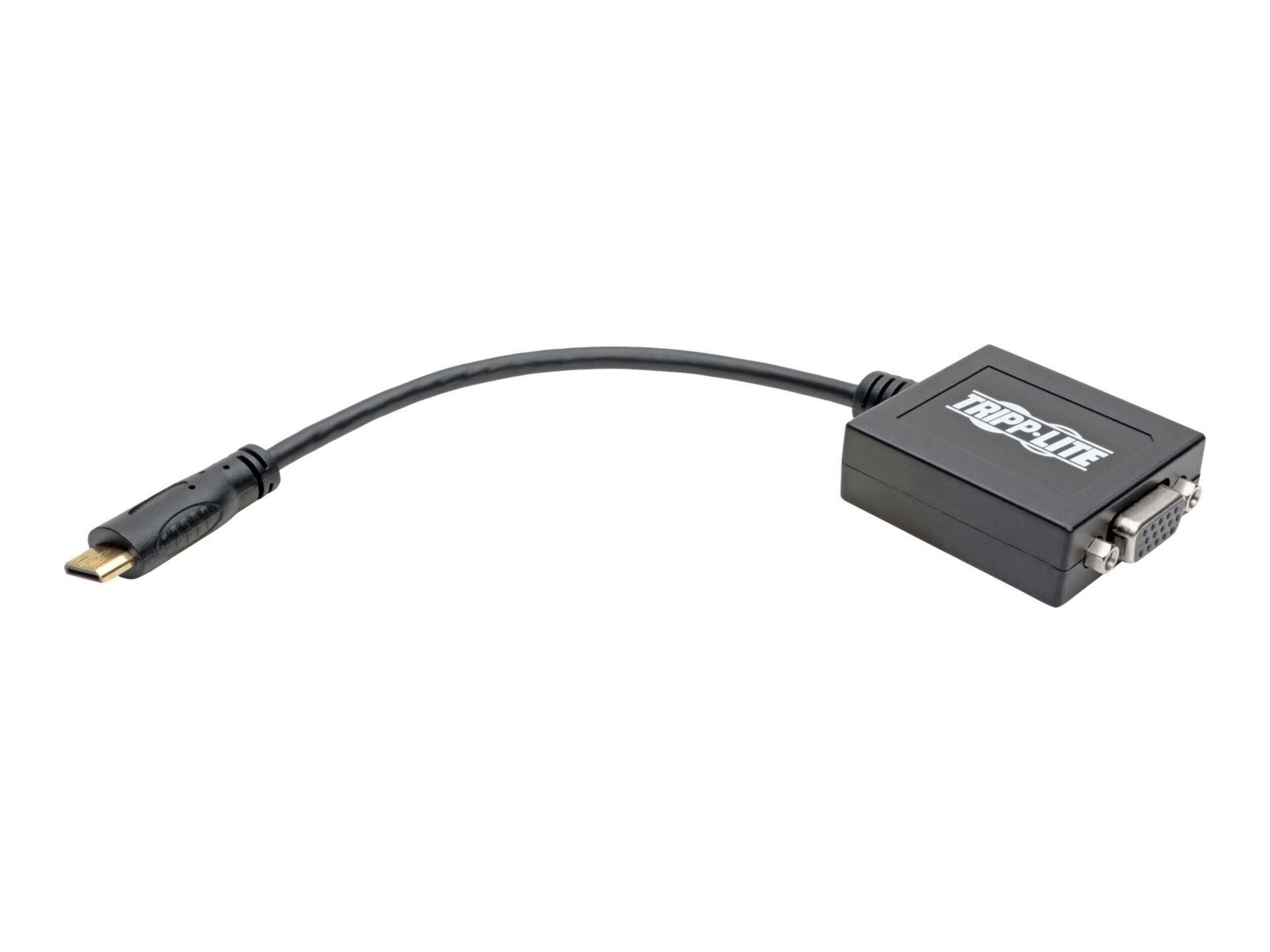 Tripp Lite Mini HDMI to VGA Adapter Converter fo Smartphone / Tablet / Ultrabook - convertisseur vidéo - noir