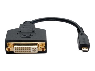 Eaton Tripp Lite Series Micro HDMI (Type D) to DVI-D Adapter (M/F), 6-in. (