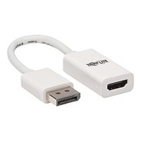 Tripp Lite DisplayPort to HDMI Active Adapter HDR 4K M/F White DP HDMI 6in