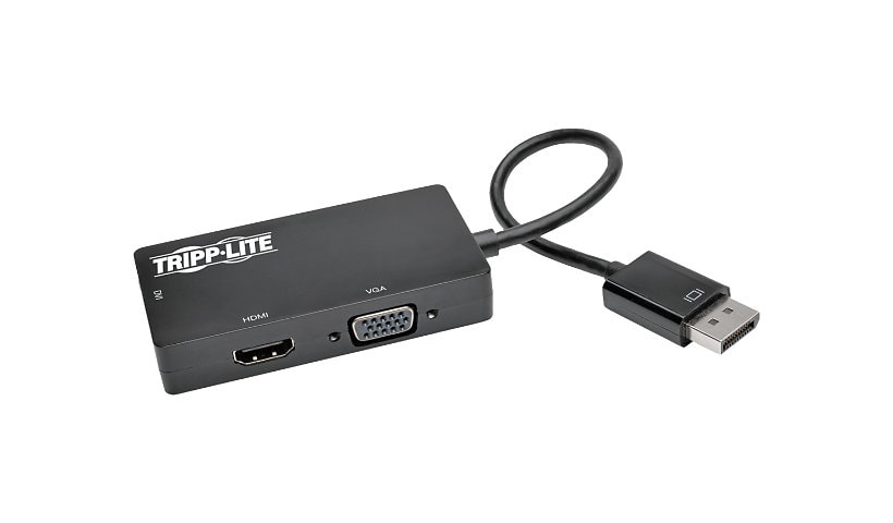Tripp Lite Displayport 1.2 to VGA / DVI / HDMI Adapter Converter 4K 50 Pack - video converter - black