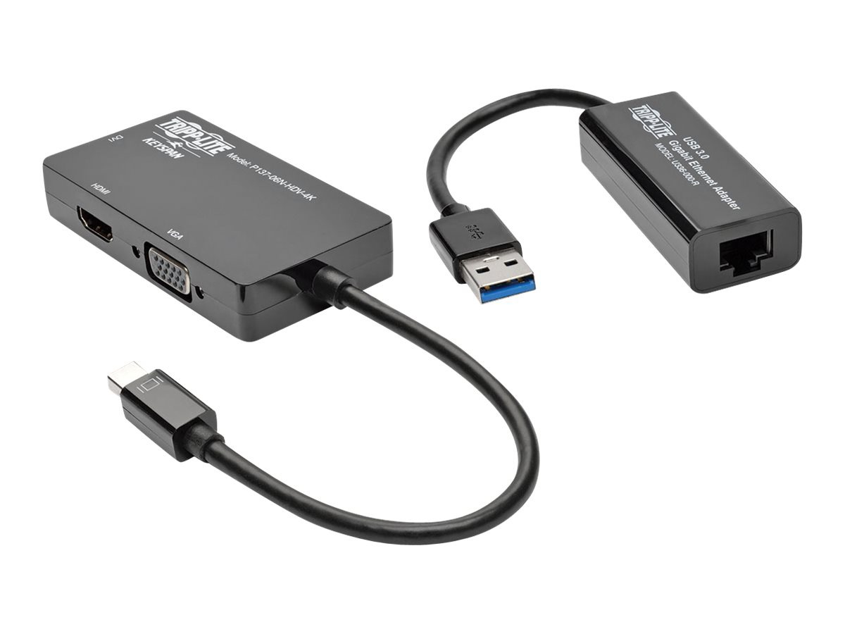 Tripp Lite Microsoft Surface Accessory Kit w/ DVI, VGA, 4K HDMI, Ethernet - video converter - black