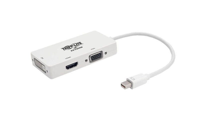 Tripp Lite Mini DisplayPort to VGA/DVI/HDMI Adapter Converter mDP 6" White