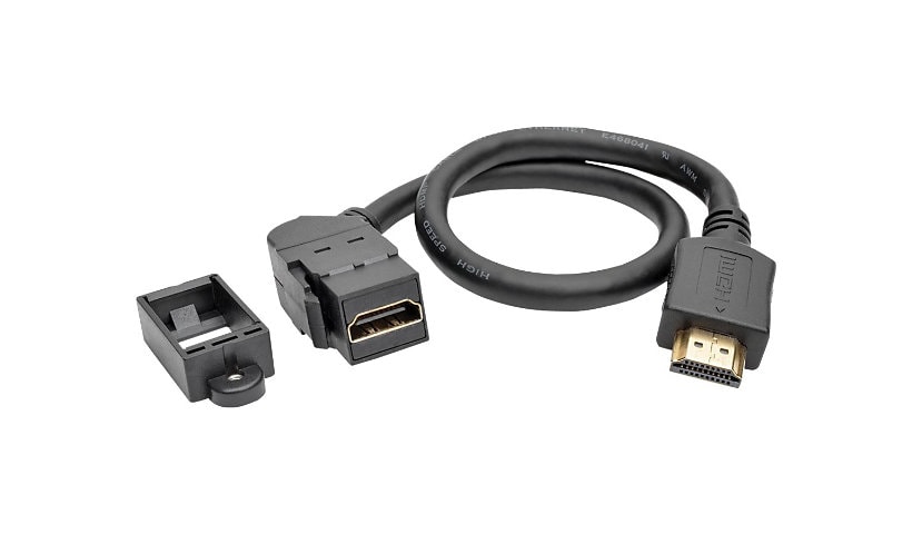 Tripp Lite HDMI w/ Ethernet Keystone Panel Mount Extension Cable 1 ft.