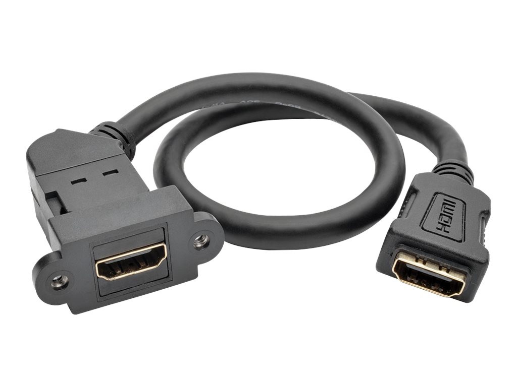 Thumbnail 3 of 5 for Eaton Tripp Lite Series High-Speed HDMI with Ethernet All-in-One Keystone/Panel Mount Coupler Cable (F/F), Angled
