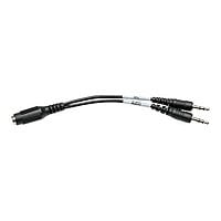 Eaton Tripp Lite Series 3,5 mm 4-Position to 3,5 mm 3-Position Audio Headset Splitter Adapter Cable (F/2xM), 6 in. (15,2