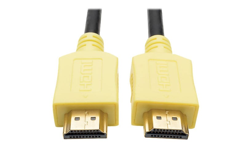 Eaton Tripp Lite Series High-Speed HDMI Cable, Digital Video and Audio, UHD 4K (M/M), Yellow, 6 ft. (1.83 m) - HDMI