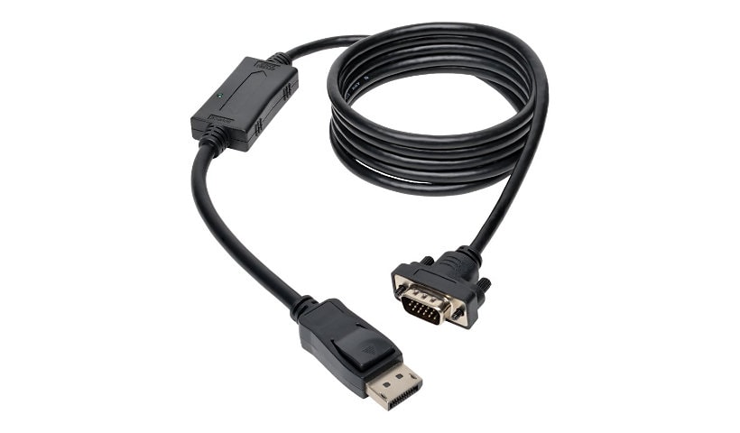 Tripp Lite DisplayPort DP to VGA Cable Latches to HD-15 Adapter M/M 3' 3ft