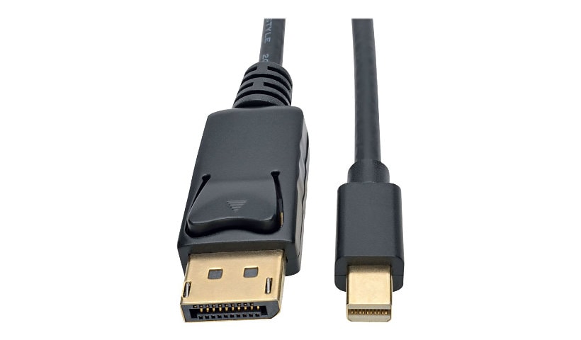 Eaton Tripp Lite Series Mini DisplayPort to DisplayPort Adapter Cable, 4K (M/M), DP Latching Connector, Black, 10 ft.