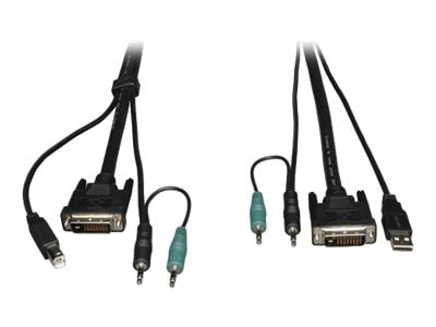 Tripp Lite 10ft Cable Kit for DVI / USB / Audio Secure KVM Switches 10' - câble vidéo / USB / audio - 3 m