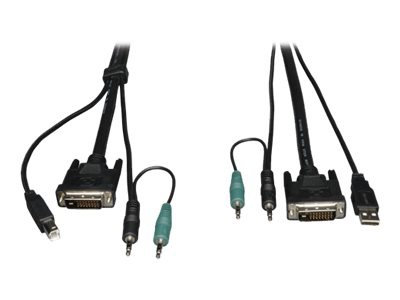 Tripp Lite 15ft Cable Kit for Secure DVI / USB / Audio KVM Switches 15' - video / USB / audio cable - 4.6 m