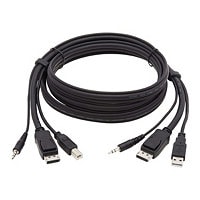 Tripp Lite DisplayPort KVM Cable Kit, 3 in 1 - 4K DisplayPort, USB, 3,5 mm