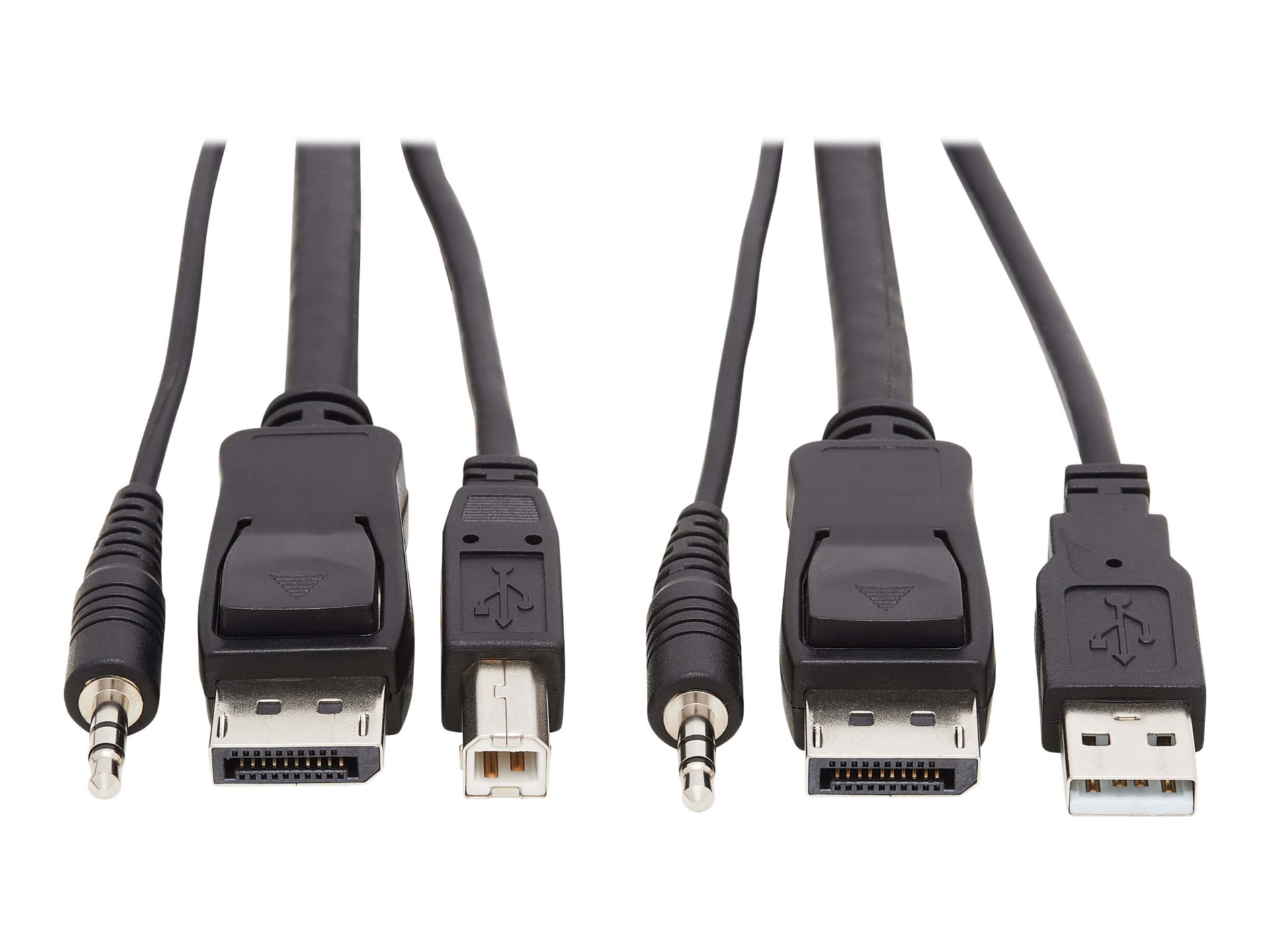 Tripp Lite KVM Cable Kit, 3 in 1 - 4K DisplayPort, USB, 3,5 mm Audio (3xM/3