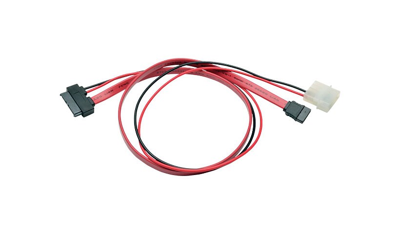 Tripp Lite 20 Inch Slimline SATA to SATA LP4 Power Cable Adapter M/F