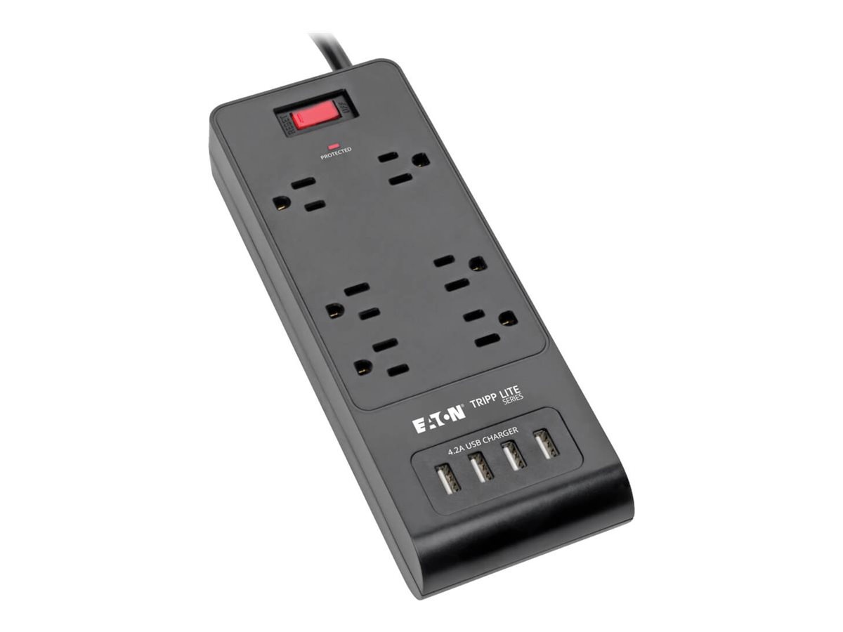 Eaton Tripp Lite Series 6-Outlet Surge Protector with 4 USB Ports (4.2A Sha