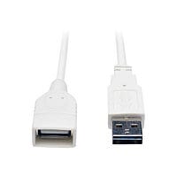 Tripp Lite 3ft USB 2.0 Universal Reversible Extension Cable M/F White 3'