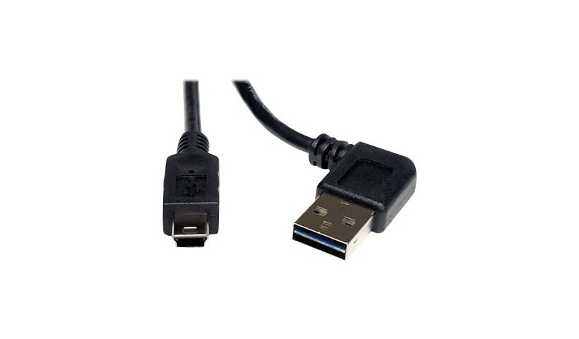 Eaton Tripp Lite Series Universal Reversible USB 2.0 Cable (Reversible Right/Left-Angle A to 5Pin Mini-B M/M), 6 ft.
