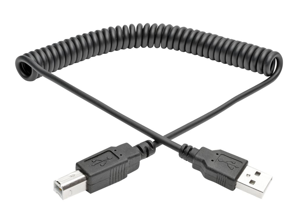Eaton Tripp Lite Series USB 2.0 A to B Coiled Cable (M/M), 6 ft. (1.83 m) - USB cable - USB to USB Type B - 1.8 m