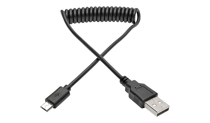 Eaton Tripp Lite Series USB 2.0 A to Micro-B Coiled Cable (M/M), 6 ft. (1.83 m) - USB cable - USB to Micro-USB Type B -