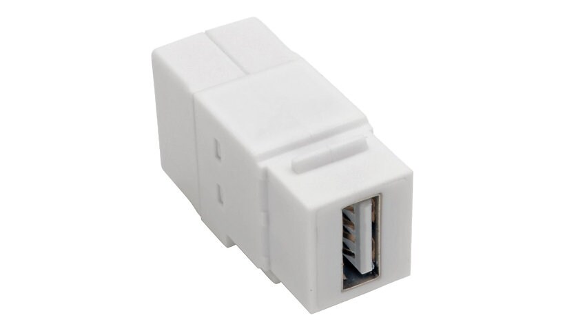 Tripp Lite USB 2.0 All-in-One Keystone/Panel Mount Coupler (F/F), White - adaptateur USB - USB pour USB