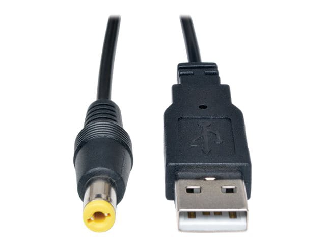 Eaton Tripp Lite Series USB to 5V DC Type-M Barrel Plug Power Cord - M/M, 28 AWG, Black, 3 ft. (0.91 m) - power cable -