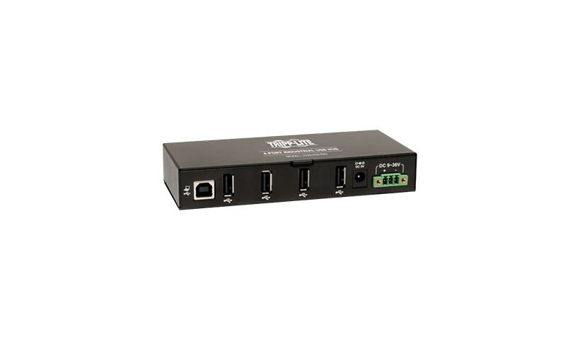 Tripp Lite 4-Port Rugged Industrial USB 2.0 Hi-Speed Hub 15KV ESD Immunity