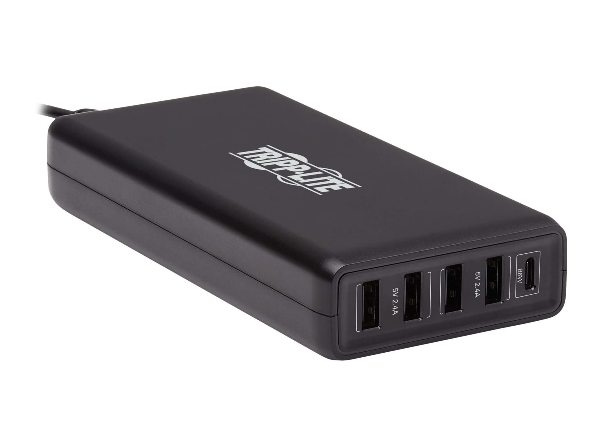Tripp Lite 5-Port USB Charging Station - 4 USB-A Auto-Sensing & 1 USB-C PD 3.0, USB-IF Certified, 110W Max charging