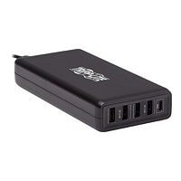 Tripp Lite USB Charging Station 5-Port 4 USB-A Auto Sensing 1 USB C 110W