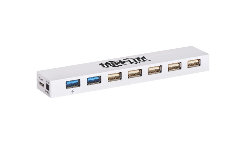 Tripp Lite 7-Port USB 3.0 / USB 2.0 Combo Hub - USB Charging, 2 USB 3.0 & 5 USB 2.0 Ports - hub - 7 ports